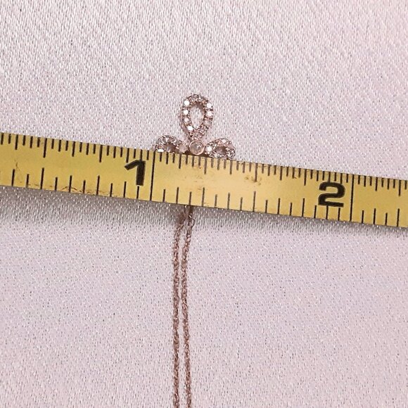 NEW 14kt Rose Gold and Diamond Cross Necklace - Picture 9 of 11